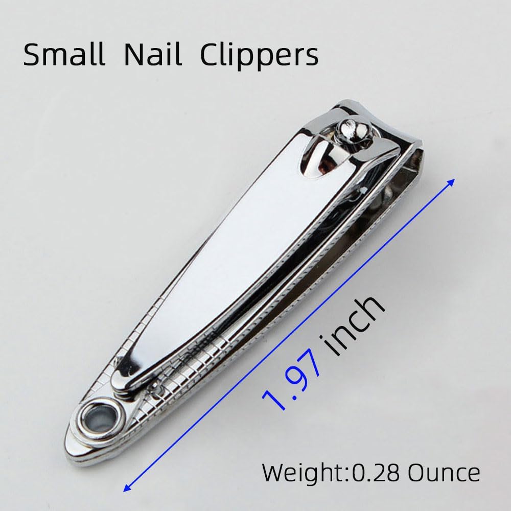 Stainless Steel Nail Clippers Set (2 Pack) – Large & Small Clippers for Fingernails and Toenails | Sharp, Durable, Portable Grooming Tools