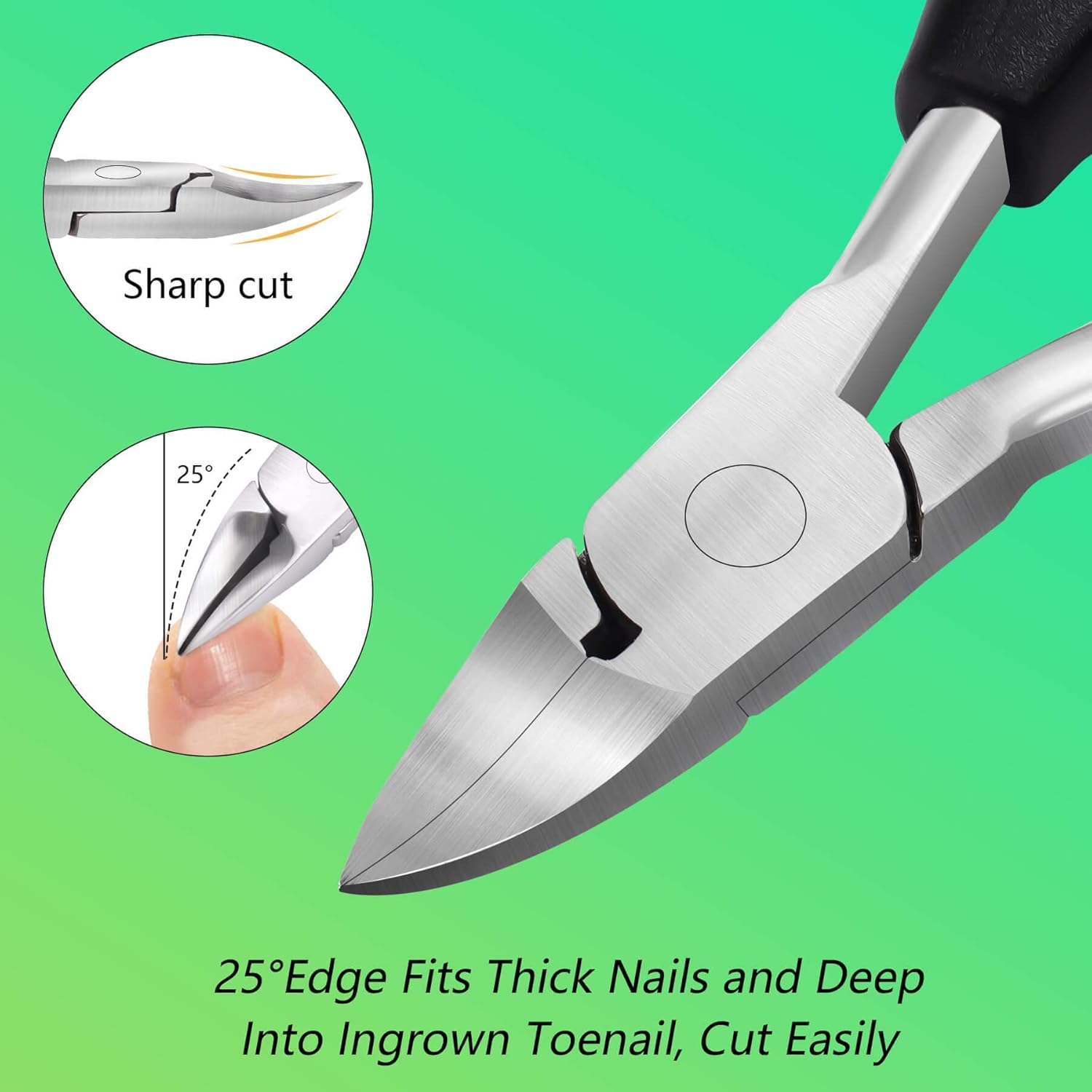 Large Nail Clipper Pliers | Stainless Steel Toenail Cutter for Thick & Ingrown Nails – Non-Slip Handle, Professional Manicure Tool
