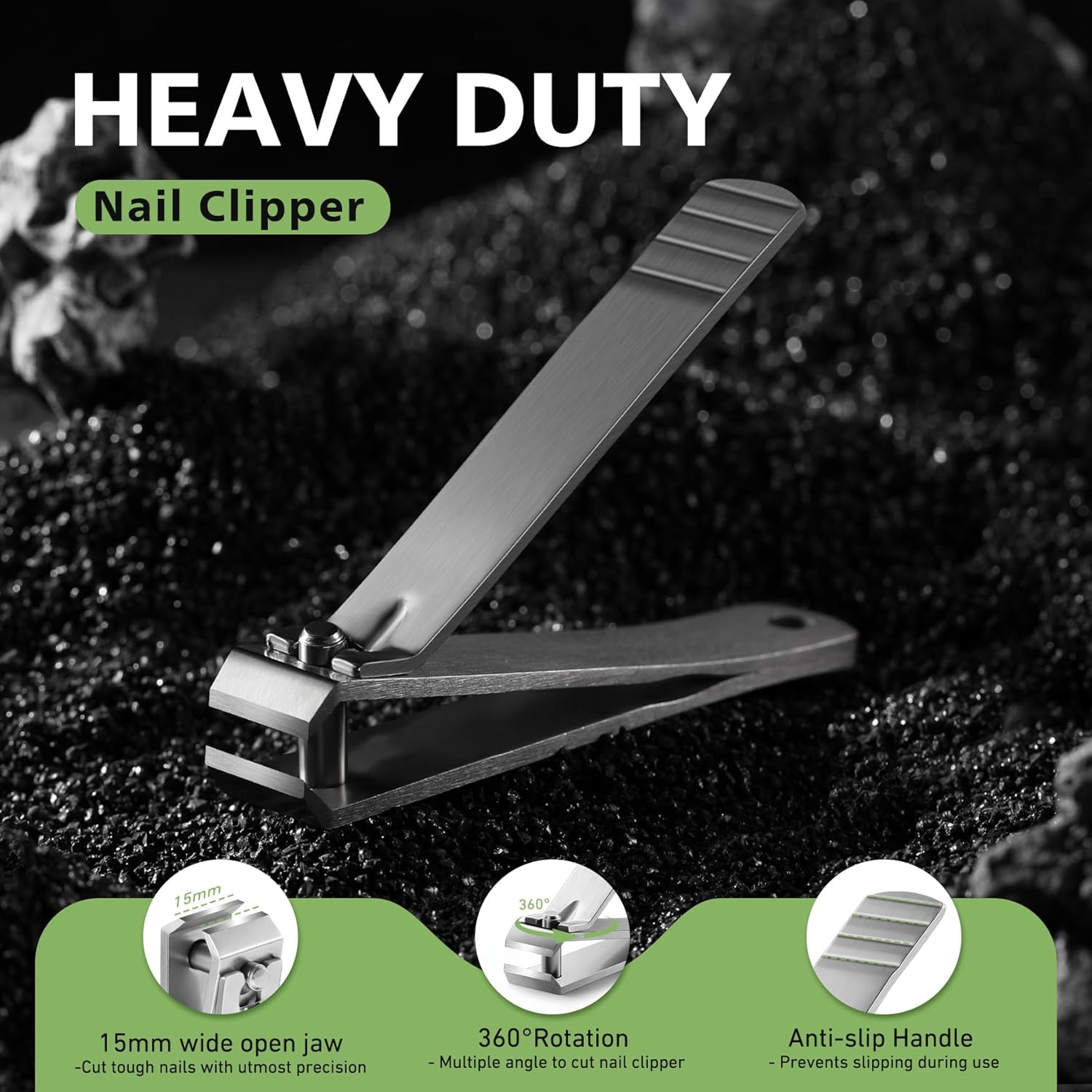 Stainless Steel Nail Clipper | Sharp & Durable Straight Edge Cutter for Fingernails & Toenails – Portable Grooming Tool